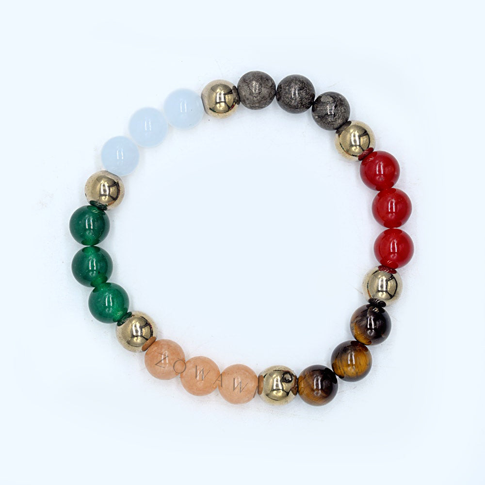 Natural Energized Dhan Vriddhi Bracelet 8mm Beads Size Unisex