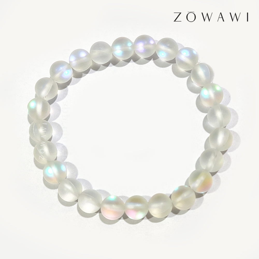 Energized Crystal Aura Quartz Bracelet 8mm Beads Size