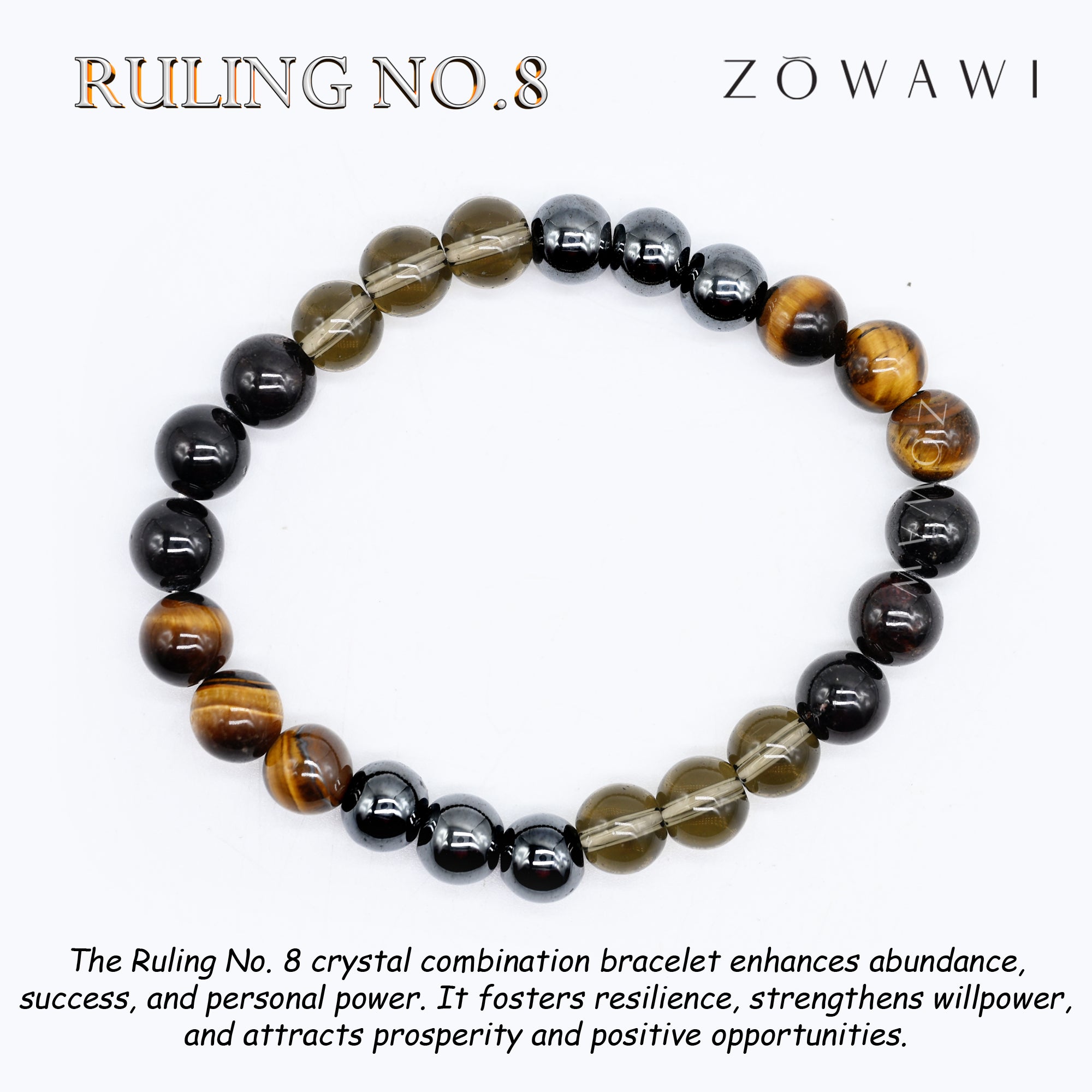 For Ruling No 8 Crystal Combination Bracelet