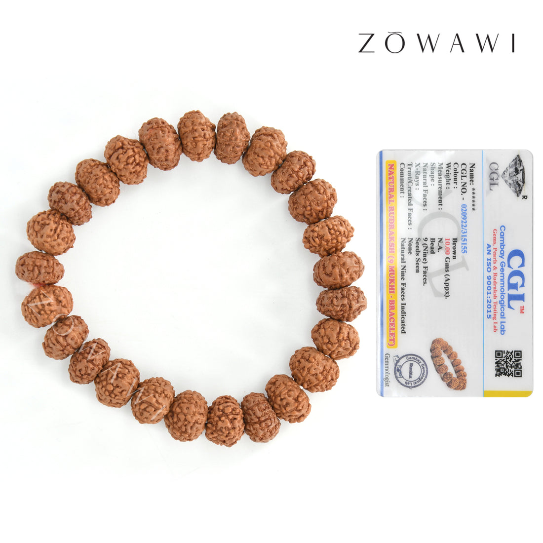 Energized Indonesian 9 Mukhi Rudraksha Bracelet