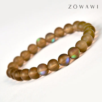 Energized Peru Aura Quartz Bracelet 8mm Beads Size