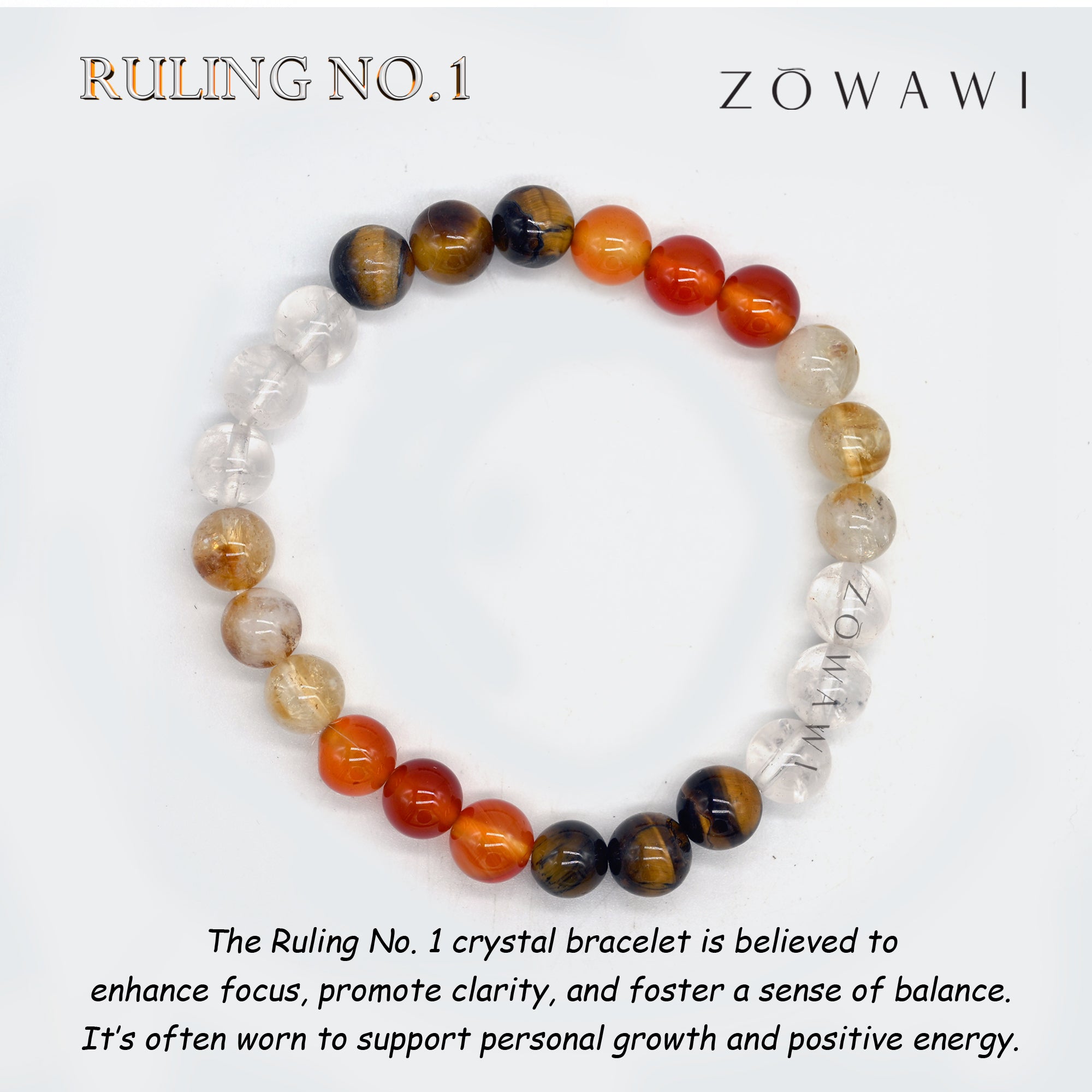 For Ruling No 1 Crystal Combination Bracelet