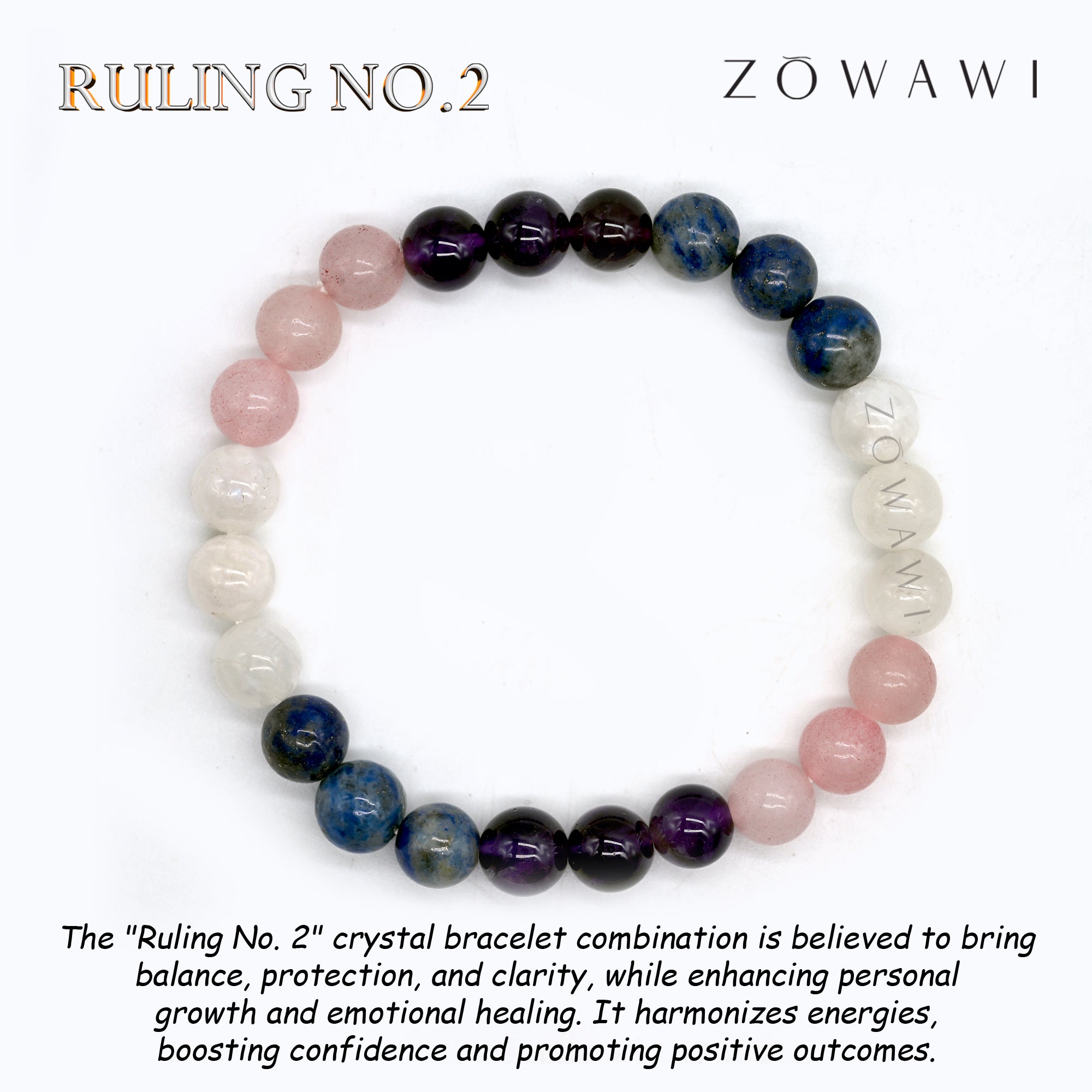 For Ruling No 2 Crystal Combination Bracelet