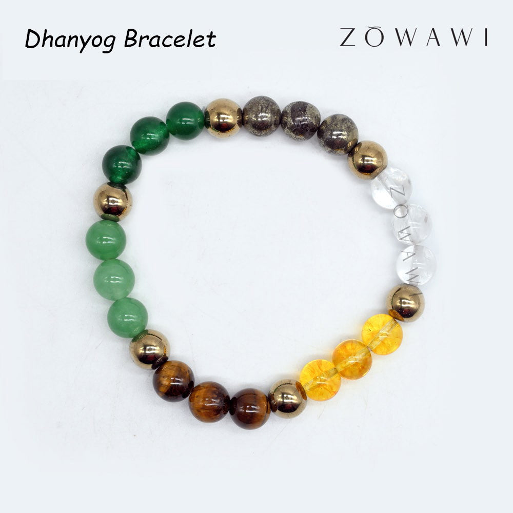 Natural Energized Dhanyog Bracelet 8mm Beads Size Unisex