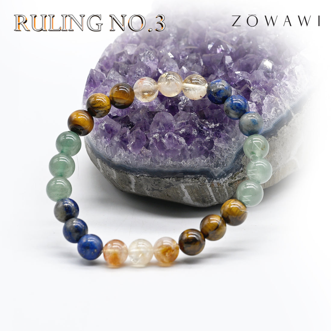 For Ruling No 3 Crystal Combination Bracelet