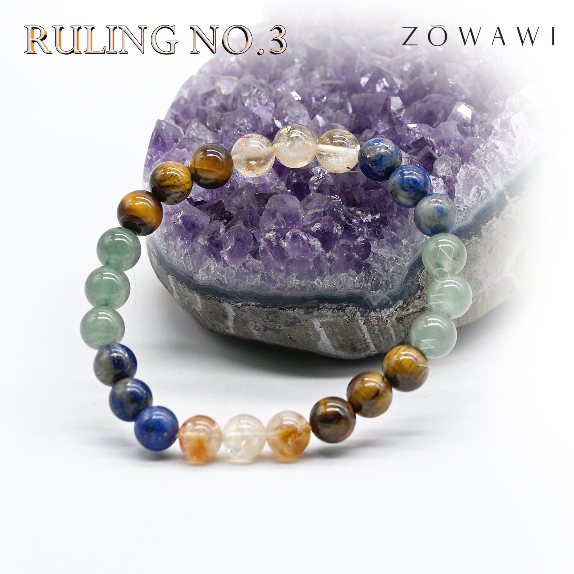 For Ruling No 3 Crystal Combination Bracelet
