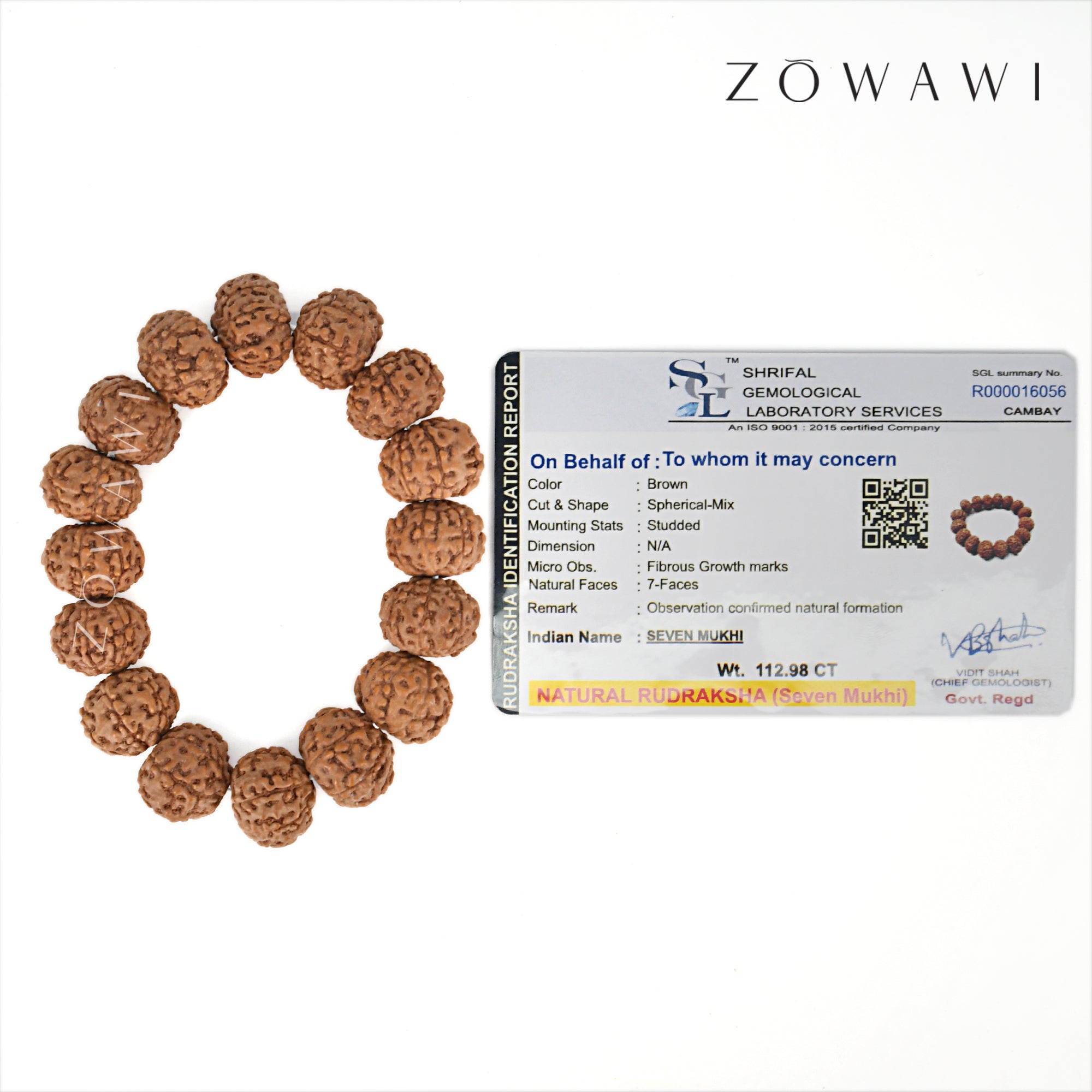 Energized Indonesian 7 Mukhi Rudraksha Bracelet