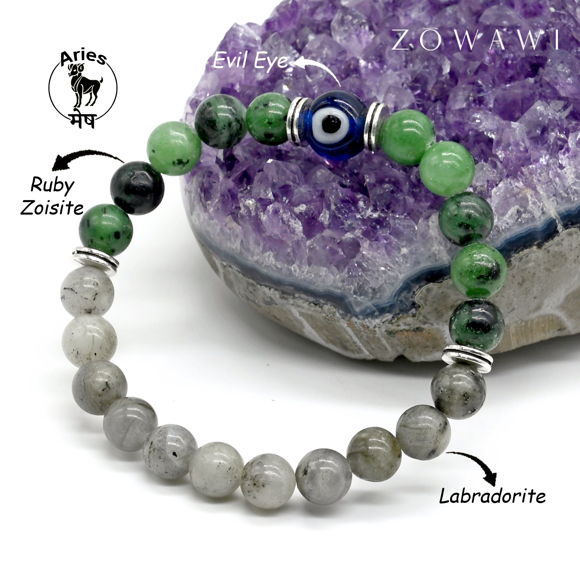 Aries Zodiac Sign Bracelet , Mesh Raashi Bracelet ( 5 pcs Combo )