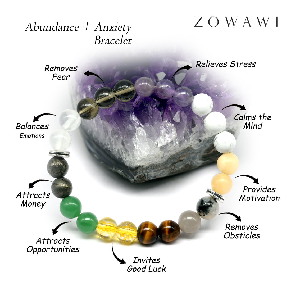 Abundance + Anxiety Bracelet ( 5pcs Combo )