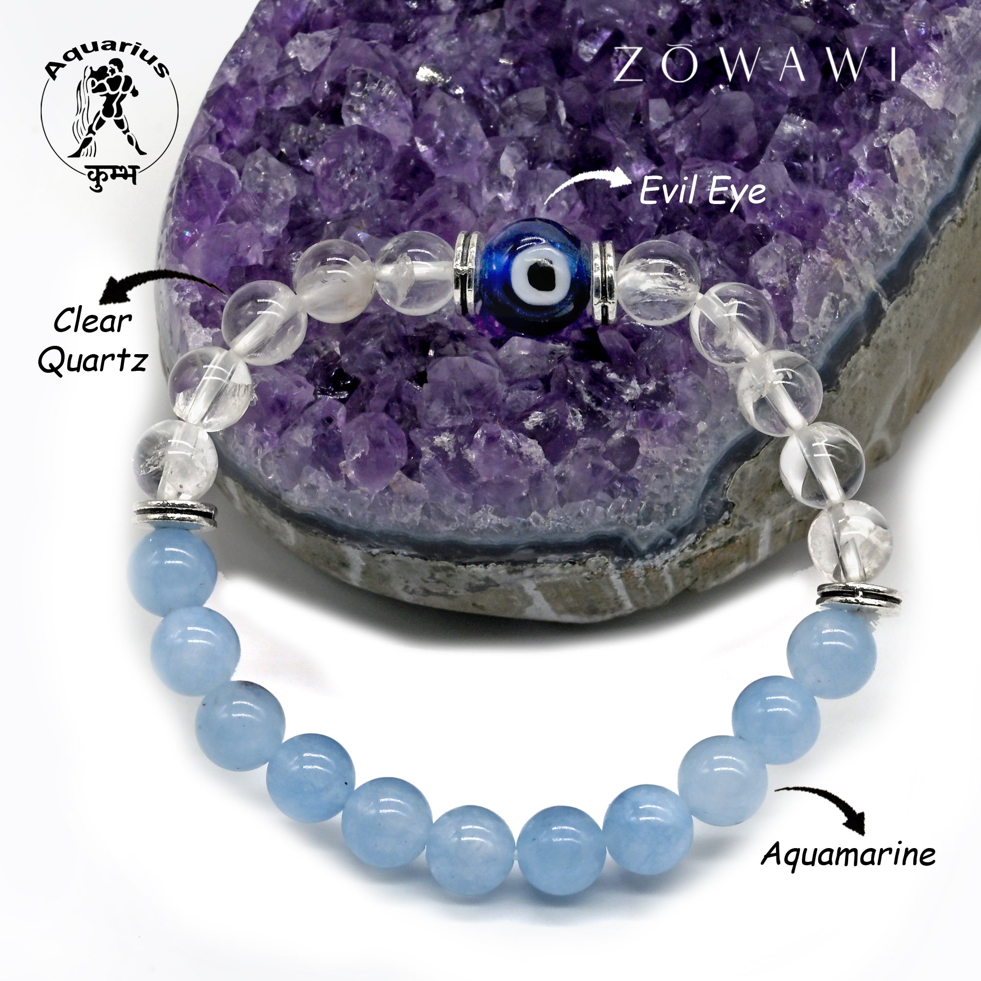 Aquarius Bracelet Kumbh Rashi Bracelet ( 5 pcs combo )