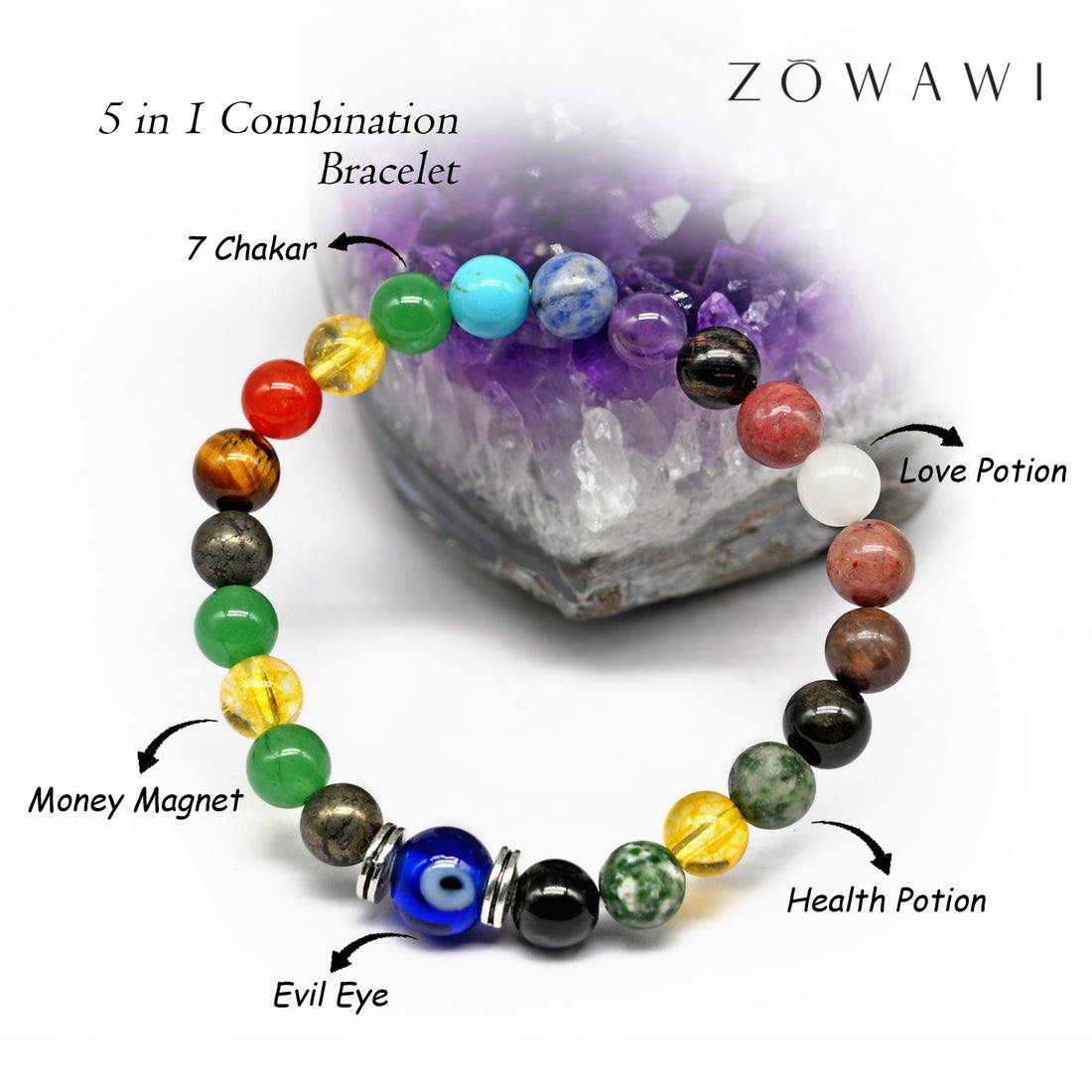 5 in 1 Combination Bracelet , 5pcs Combo