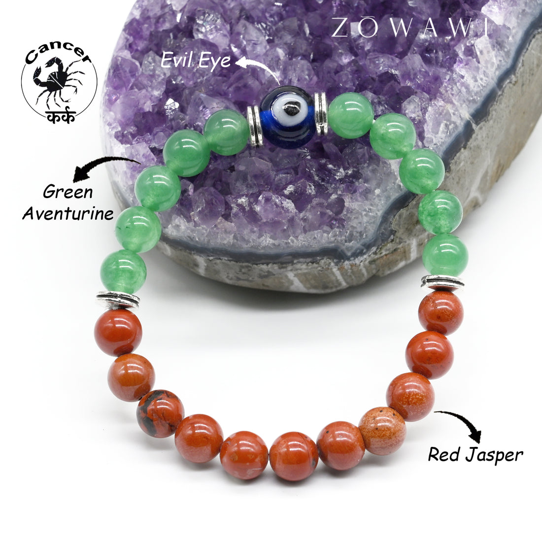 Cancer Zodiac Sign Bracelet  Kark Rashi Bracelet  ( 5 pcs combo )