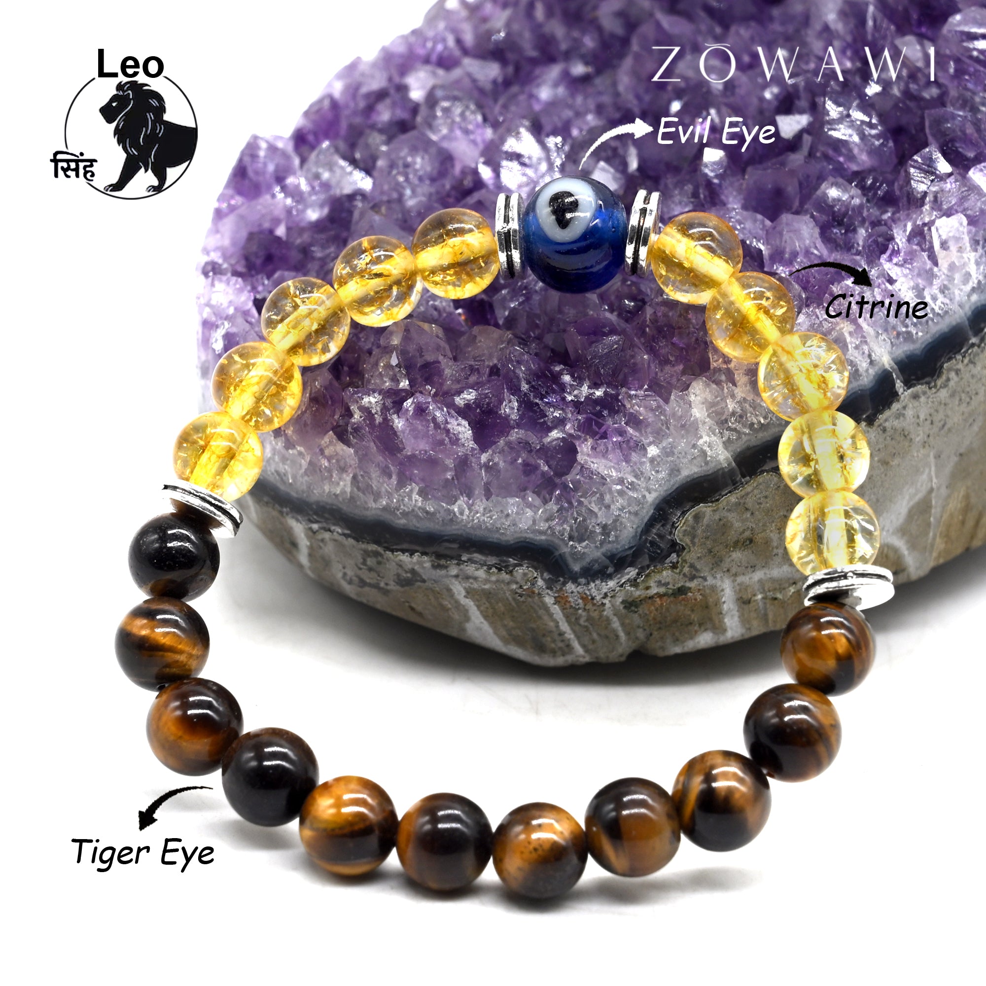 Leo Zodiac Sign ( Sinh Rashi Bracelet ) ( 5 pcs combo )