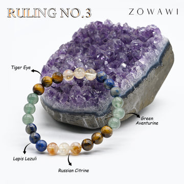 For Ruling No 3 Crystal Combination Bracelet