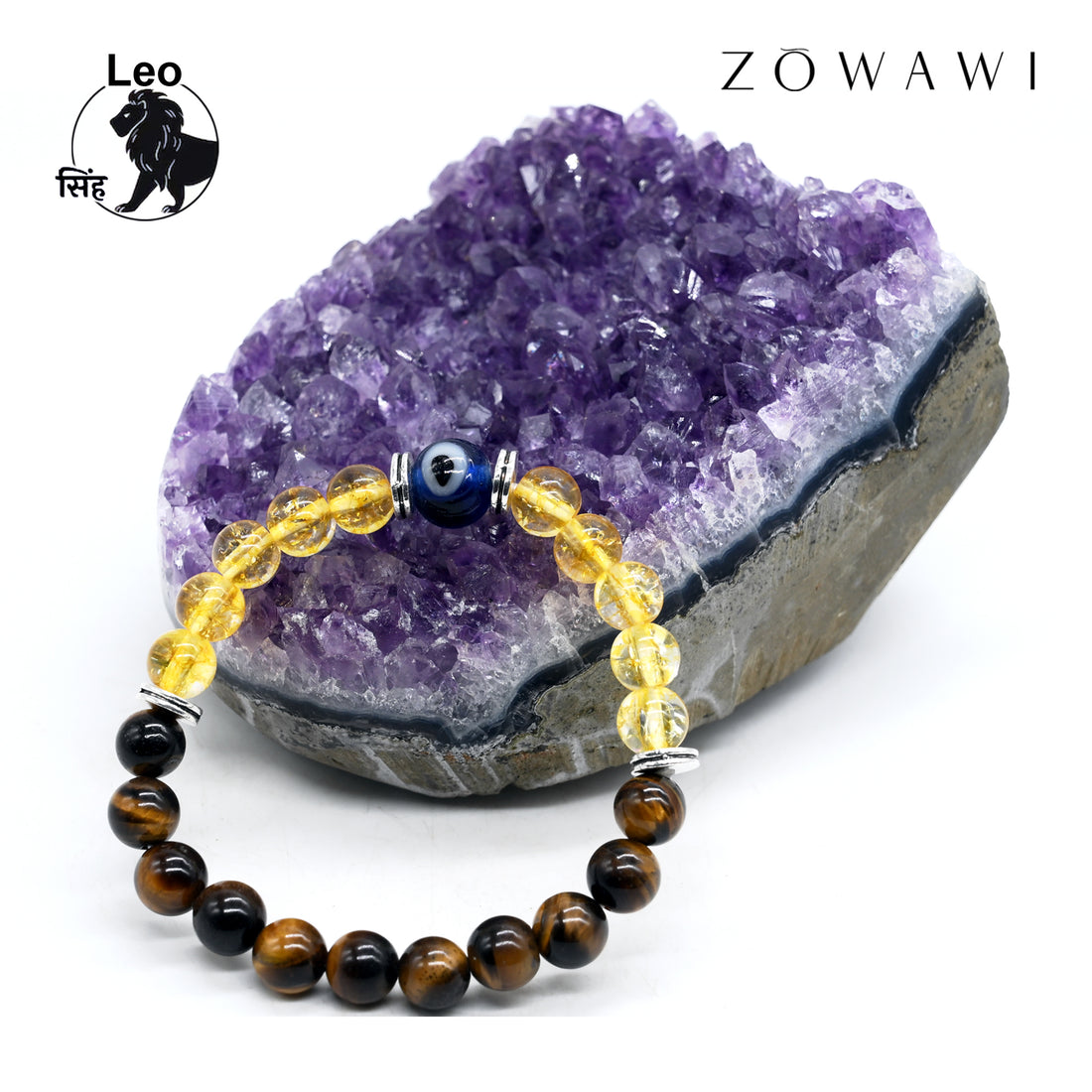 Leo Zodiac Sign ( Sinh Rashi ) Combination Bracelet