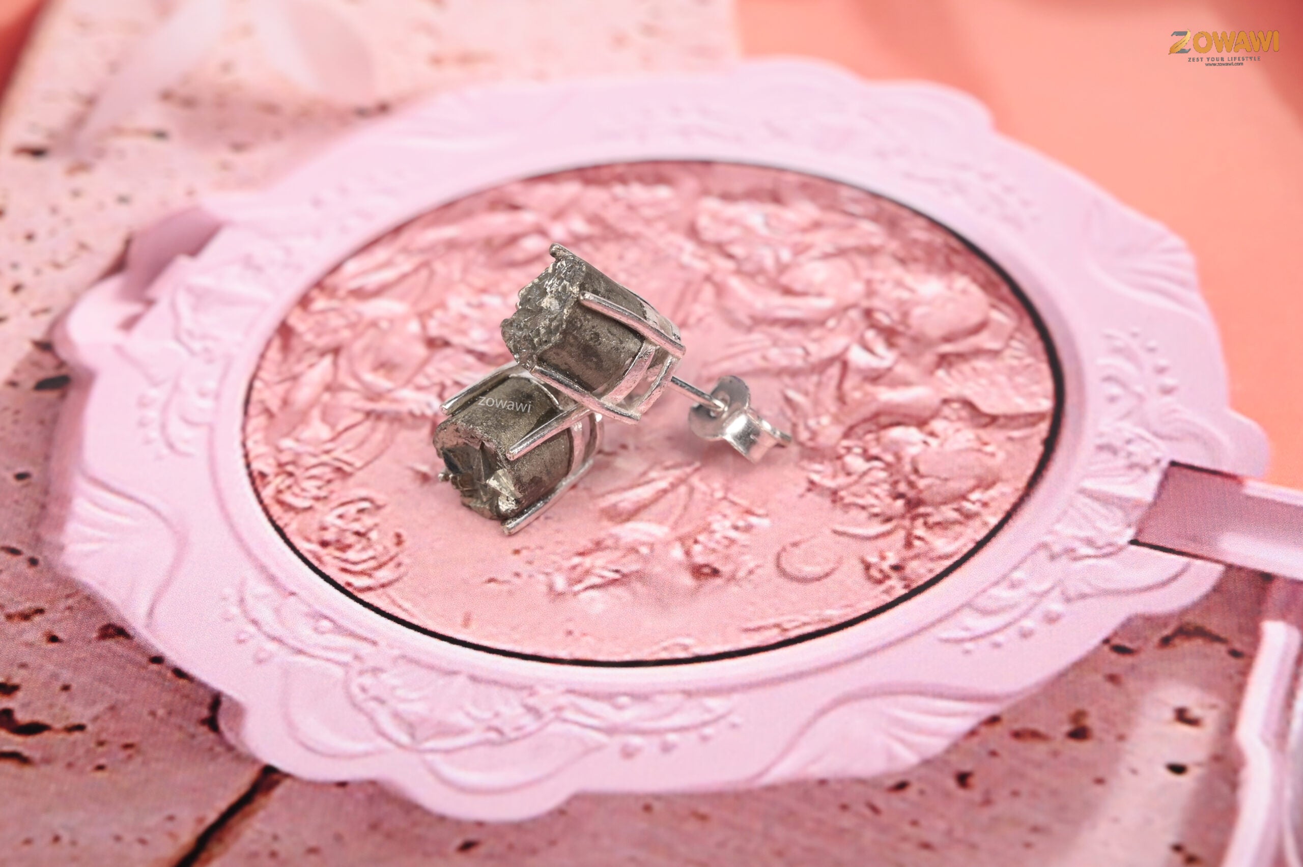 Energized Pyrite Studd Earrings