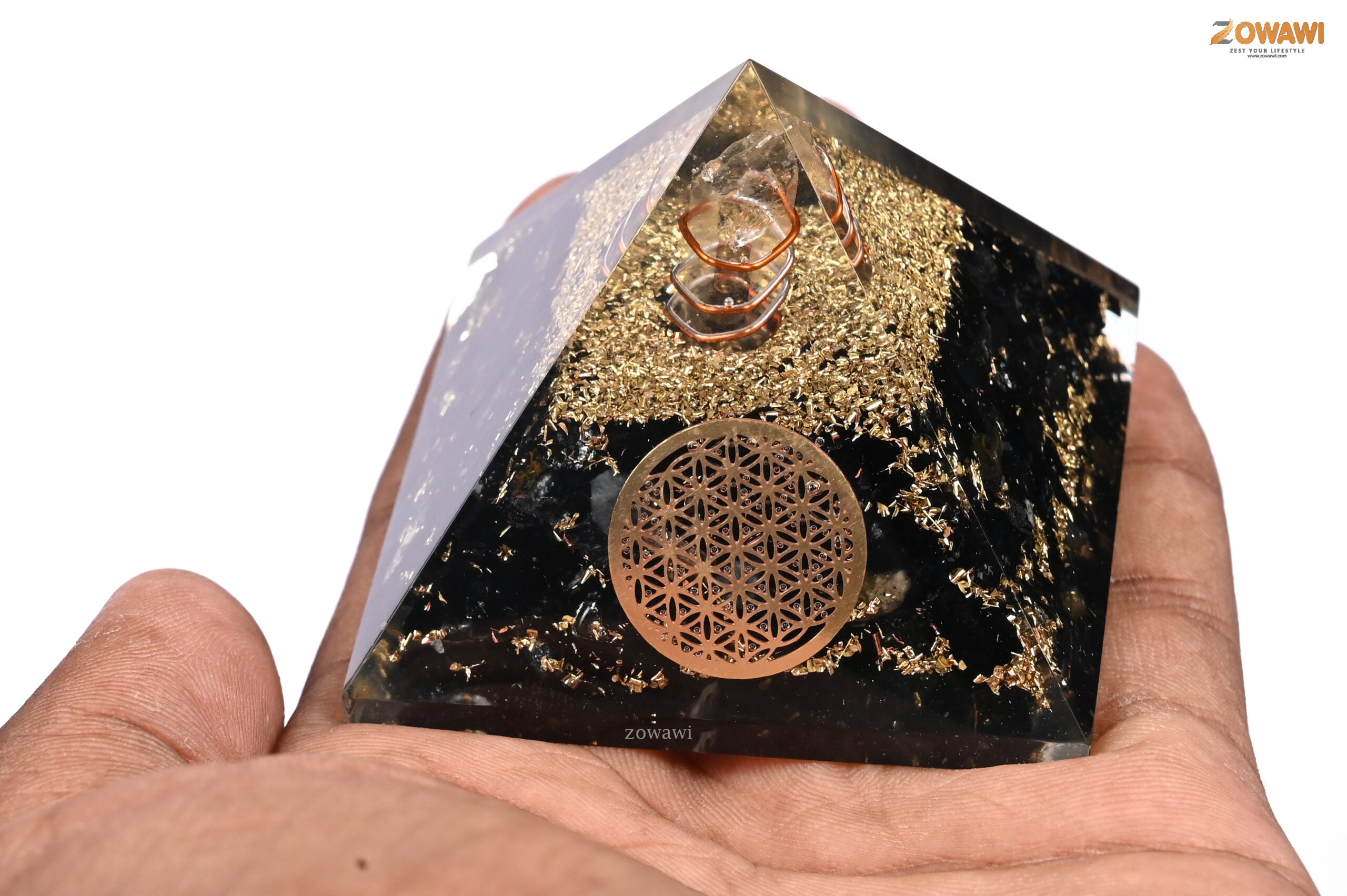 Energized Black Tourmaline Orgonite Pyramid
