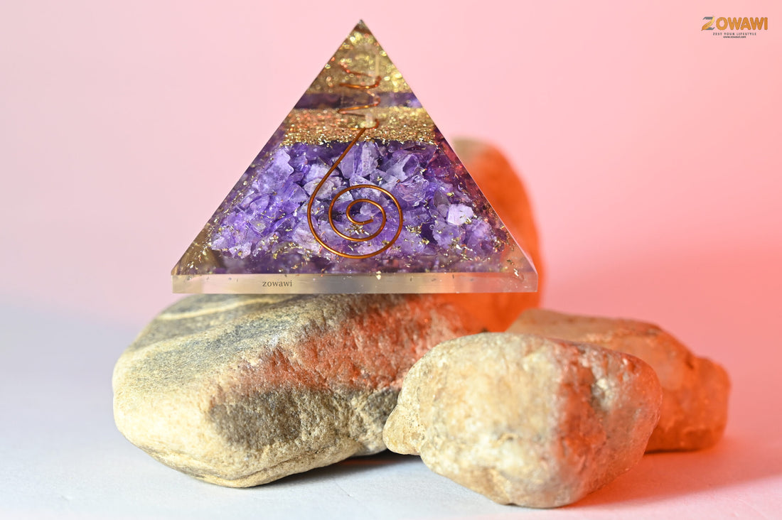 Energized Amethyst Orgonite Pyramid