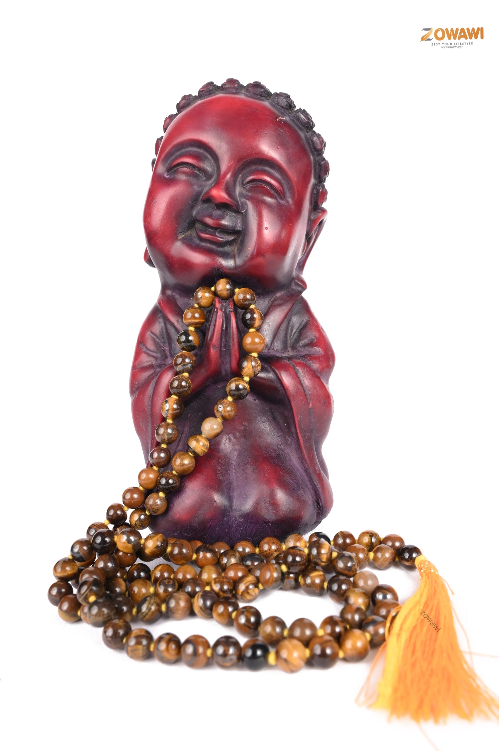 Export Quality Natural Tiger Eye Mala 8mm Beads Size 108+1=109 Beads