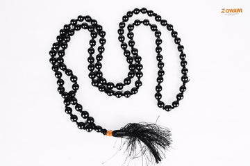 Export Quality Natural Black Obsidian Mala 8mm Beads Size 108+1=109 beads