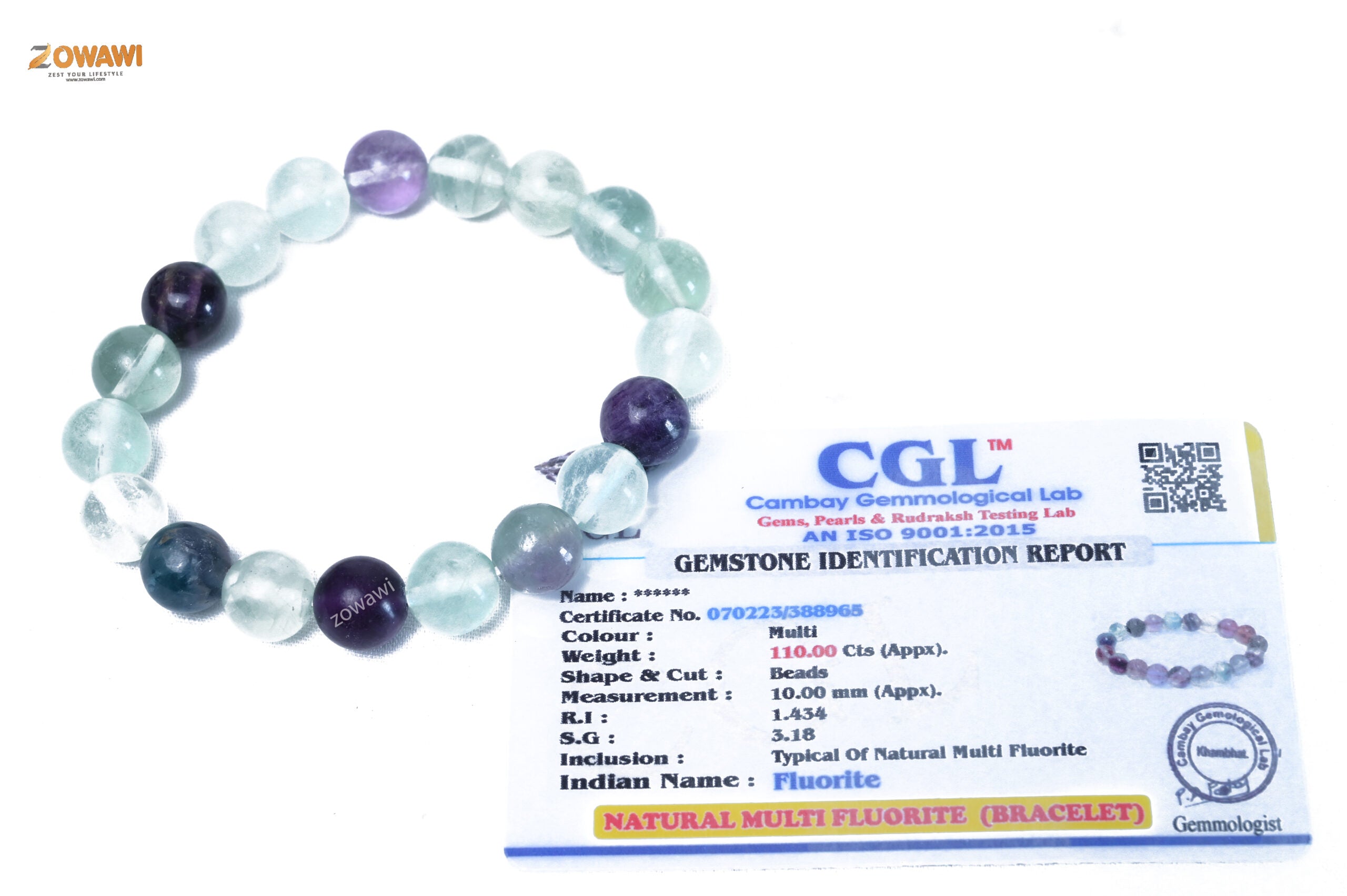 Premium Multi Fluorite 10mm Bracelet