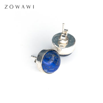 Energized Natural Lapis Studd Earrings