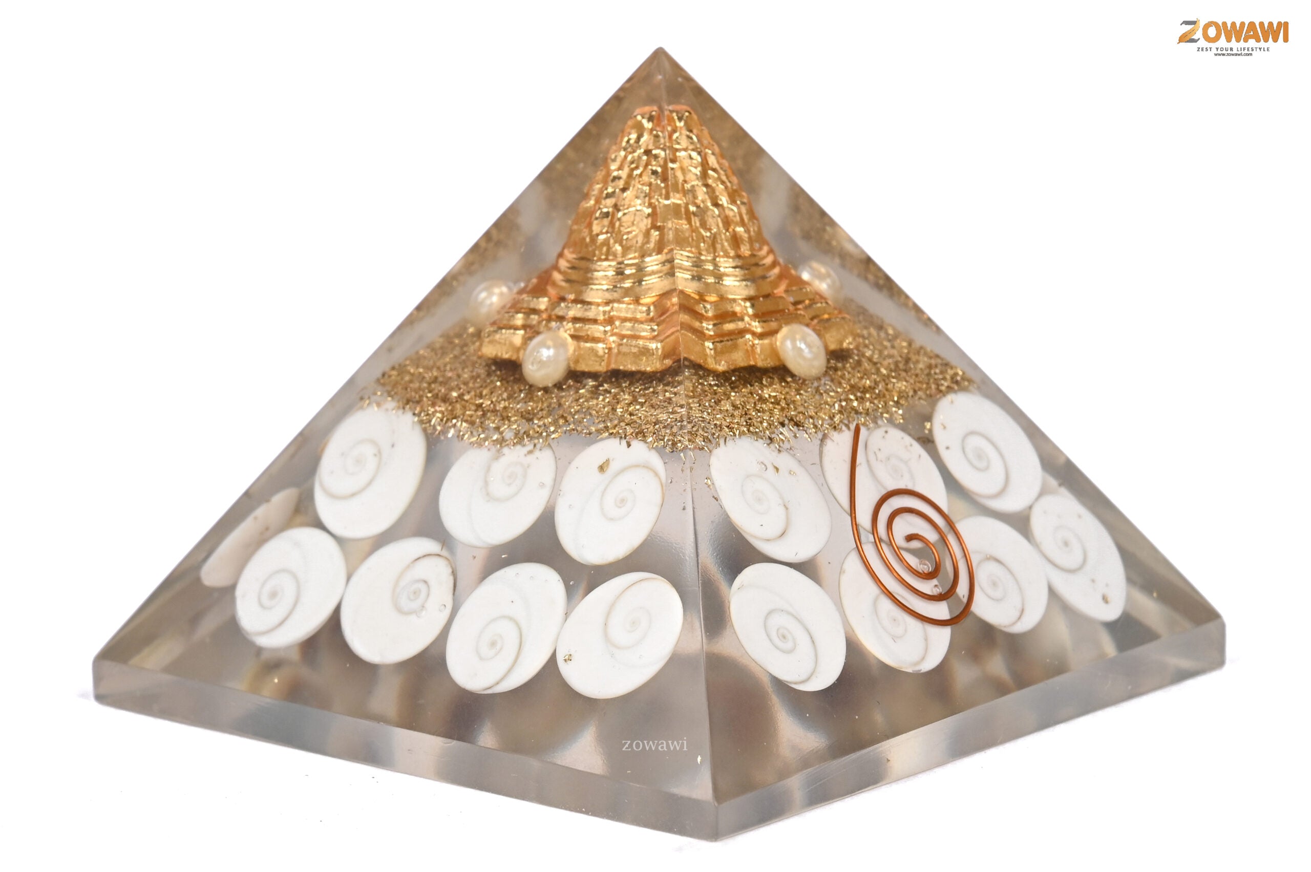 Energized Gomti Chakra Orgonite Pyramid