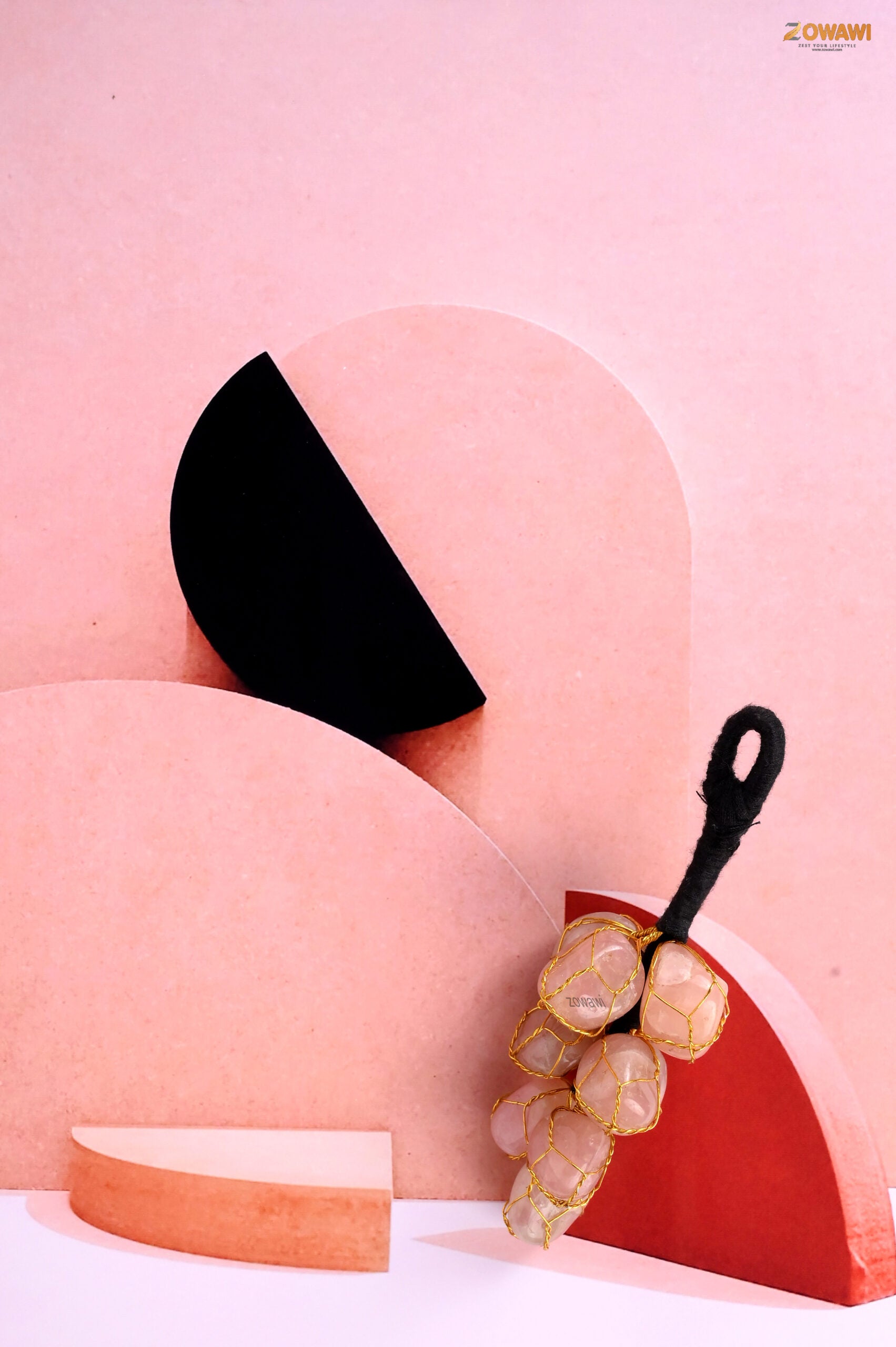 Energized Rose Quartz Door Hanger For Home And Office Vaastu