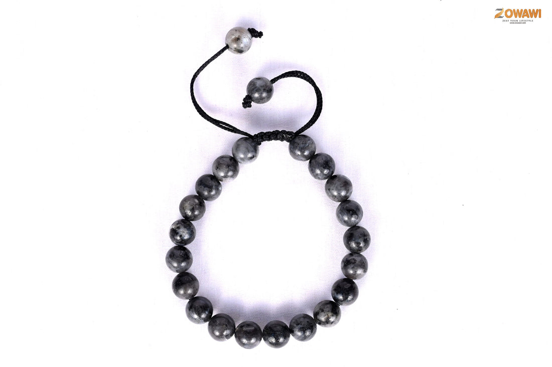 Premium Larvakite Crystal (Stone Of Protection) Bracelet