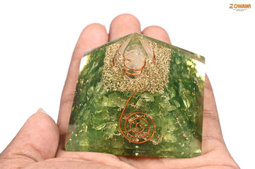 Energized Peridot Orgonite Pyramid
