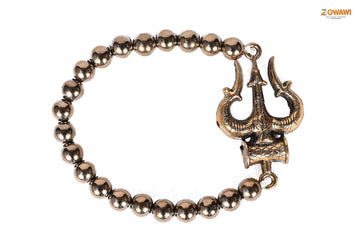 Lord Shiva Trishul With Golden Hematite Bracelet