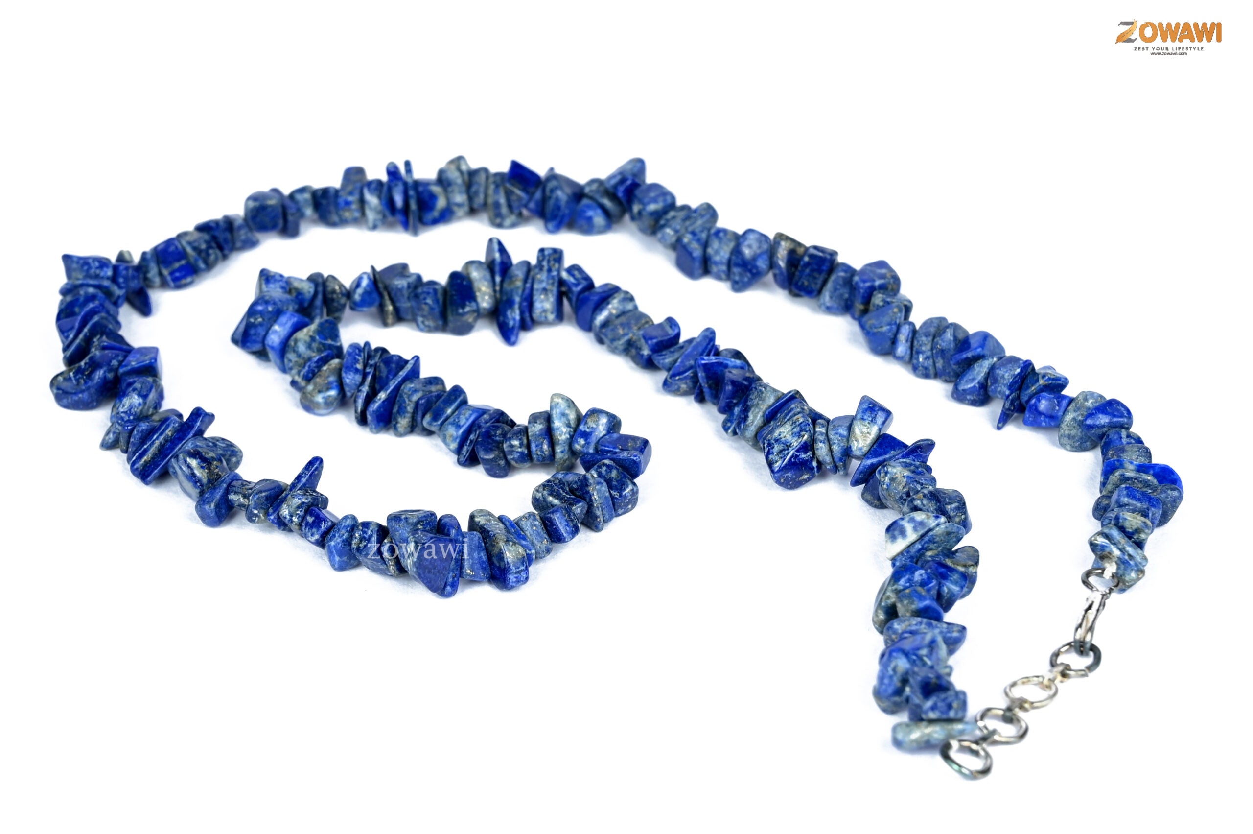 Premium Lapis Chips Necklace For Daily Wear