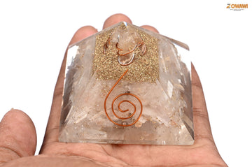 Energized Selenite Orgonite Pyramid