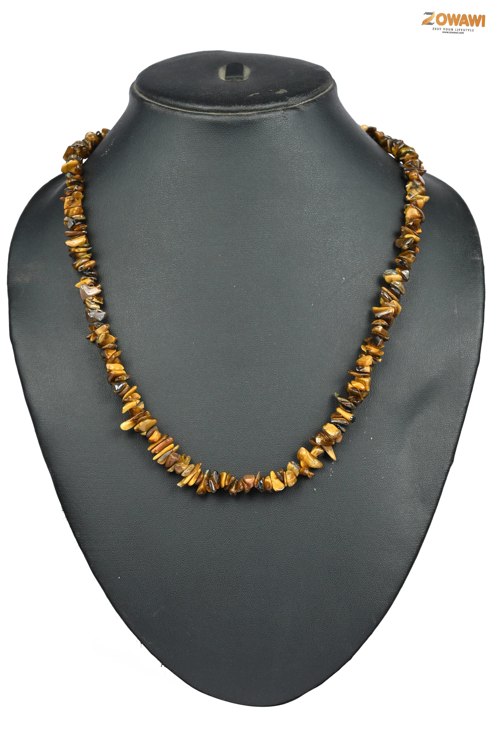 Premium Tiger Eye Chips Necklace For Daily Wear