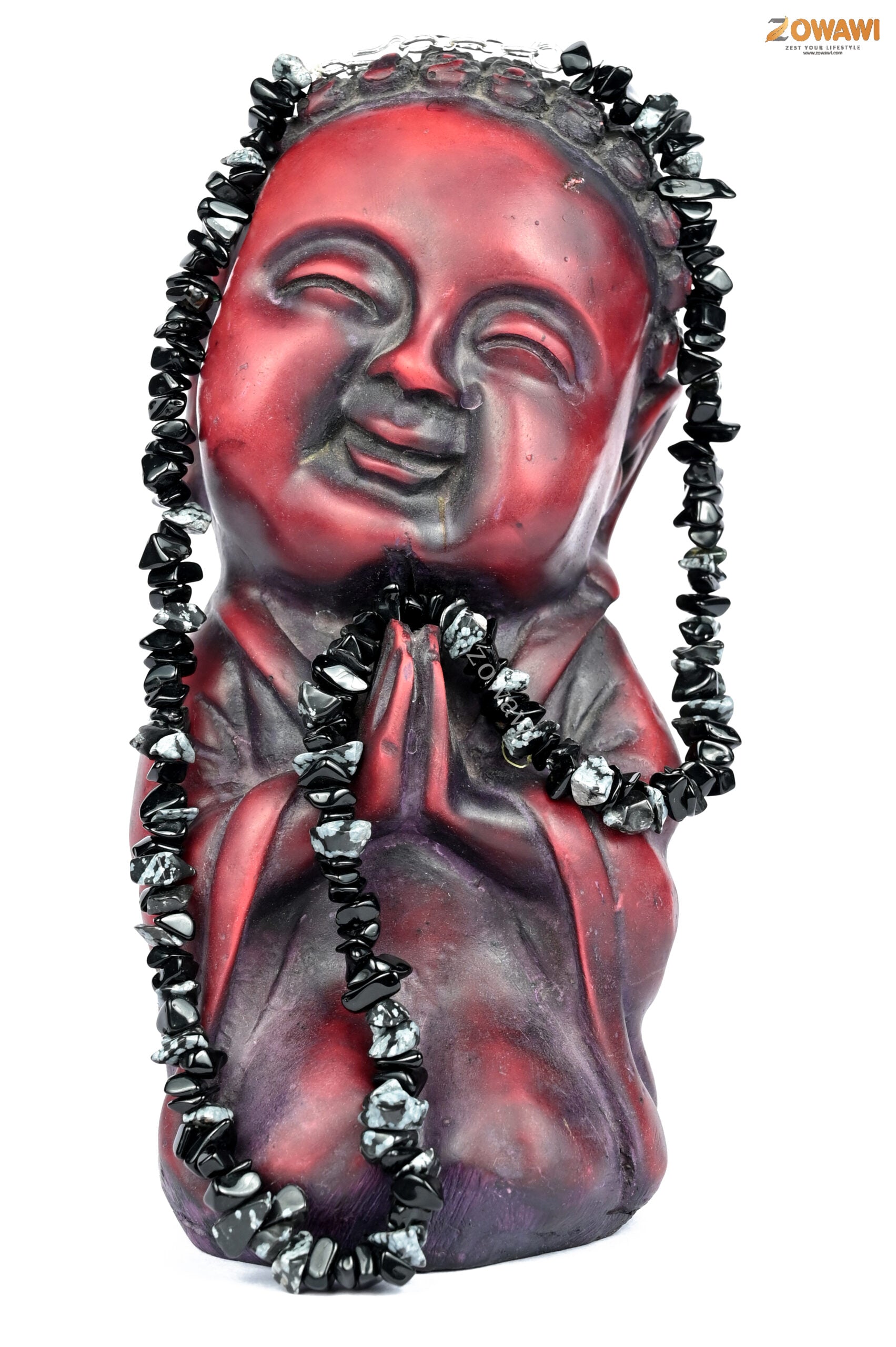 Premium Snowflakes Obsidian Necklace For Daily Wear