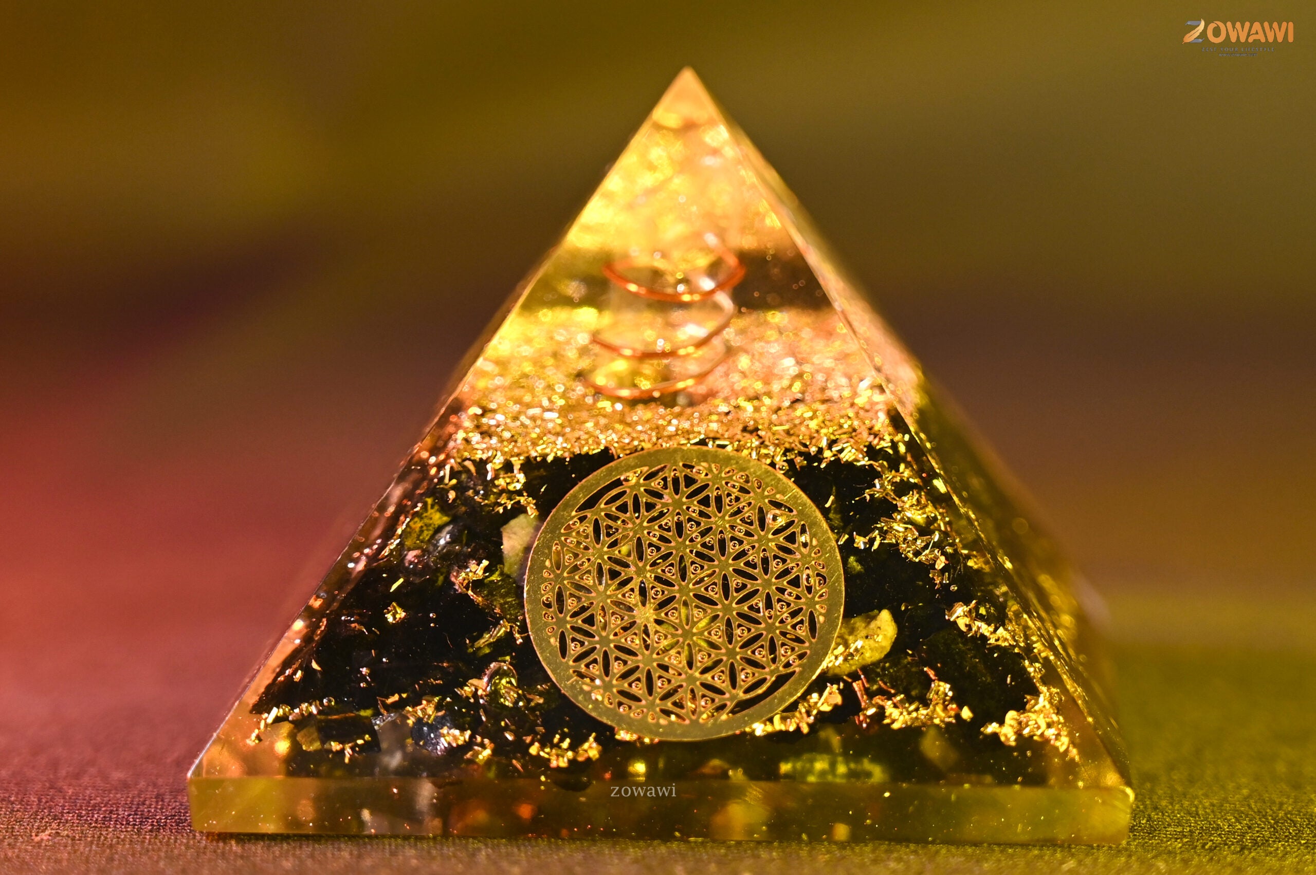 Energized Black Tourmaline Orgonite Pyramid