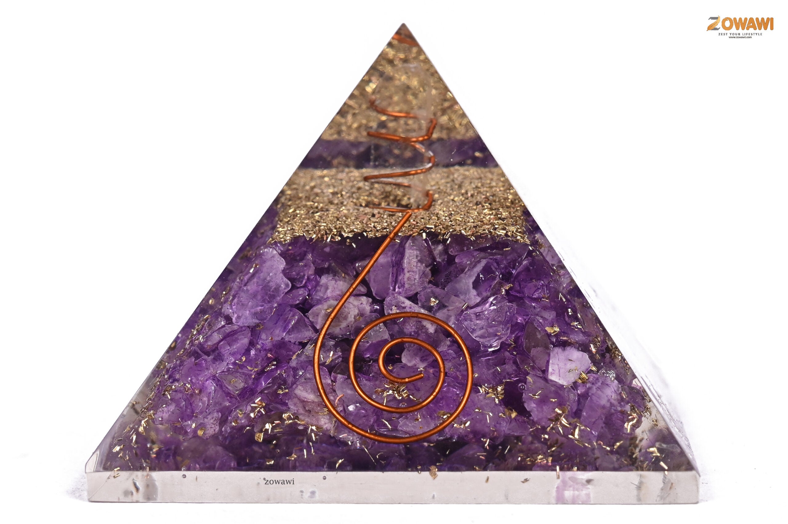Energized Amethyst Orgonite Pyramid