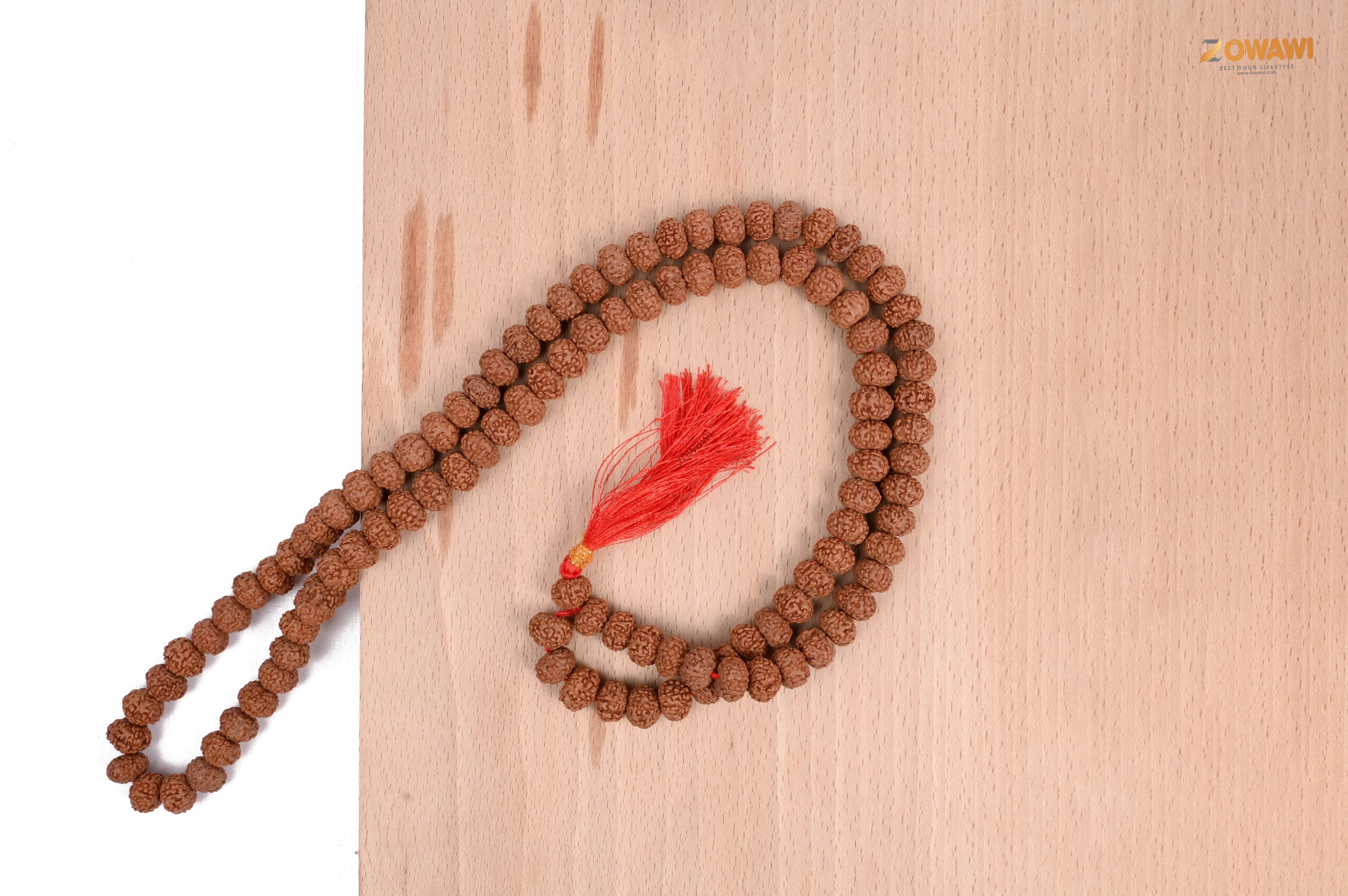 Export Quality Natural 9 Mukhi Indonesian Rudraksha Mala 108 +1 = 109 Beads