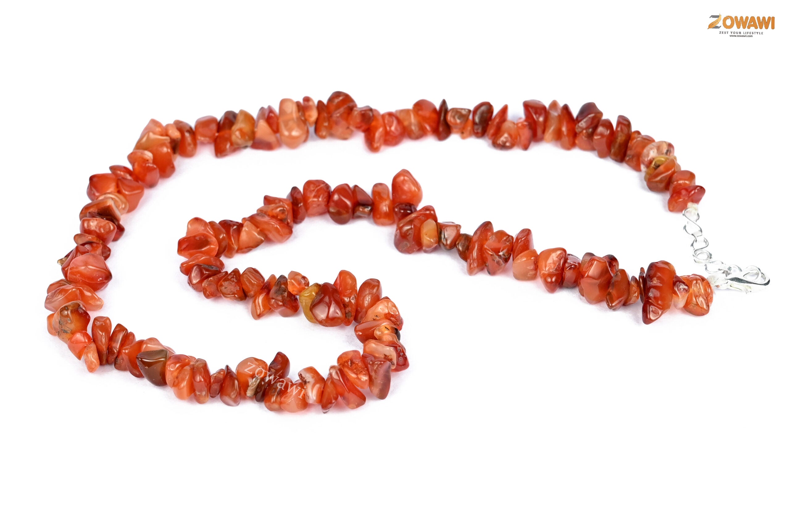 Premium Carnelian Chips Necklace For Daily Wear