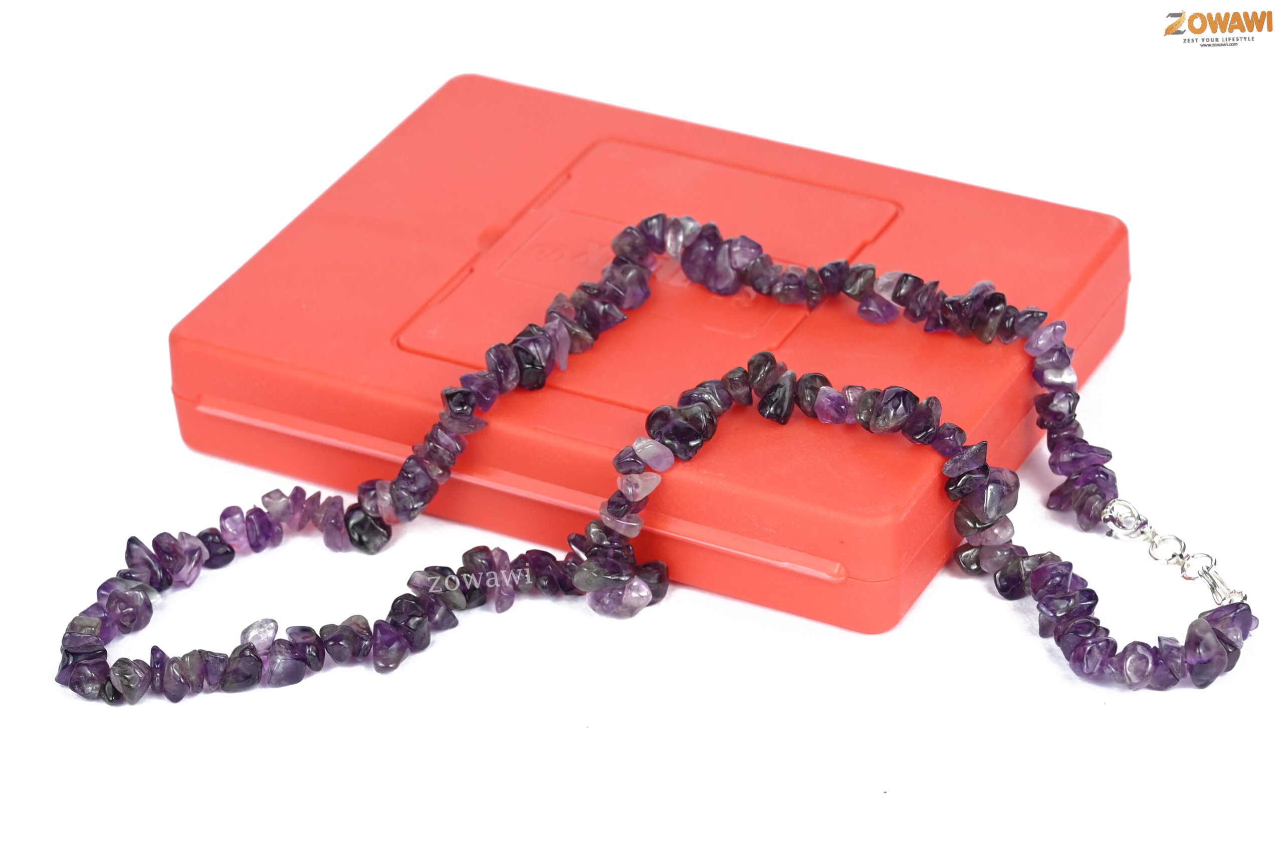 Premium Amethyst Chips Necklace For Daily Wear