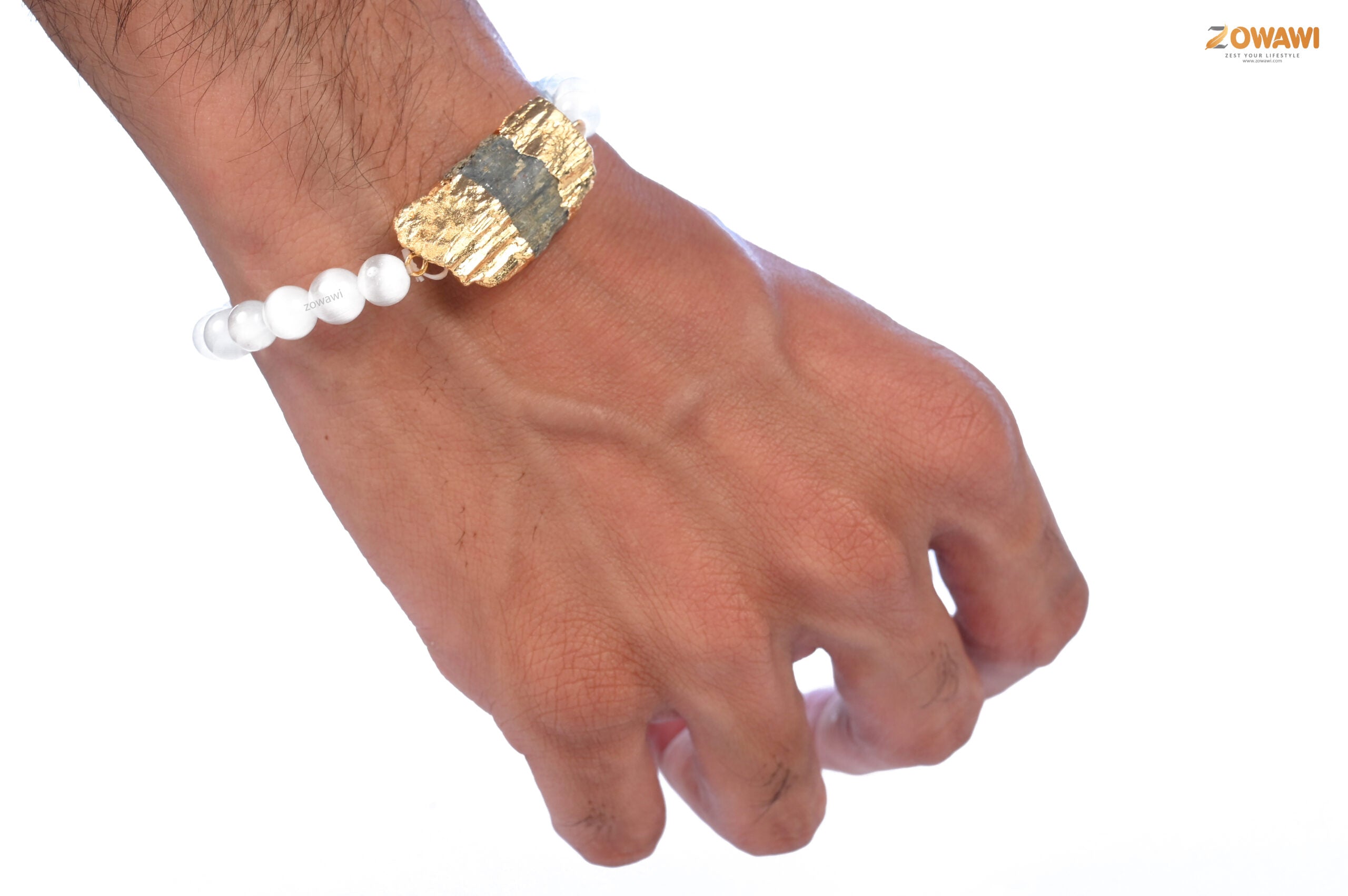 Natural Selenite Kynite Combination Unisex Bracelet