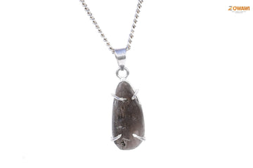 Natural Tektite Meteorite Crystal Pendant In Sterling Silver