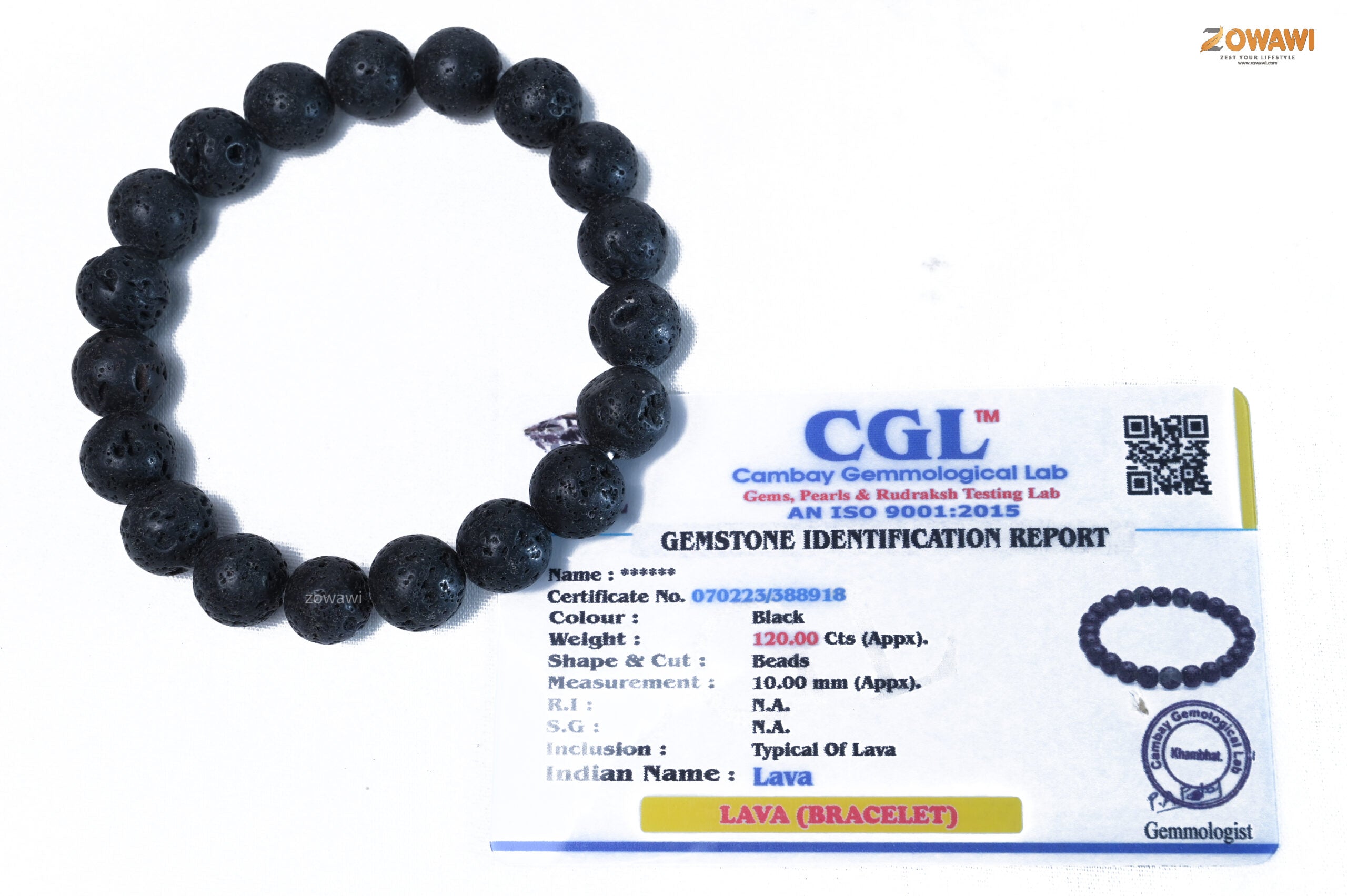 Premium Lava Crystal 10mm Bracelet