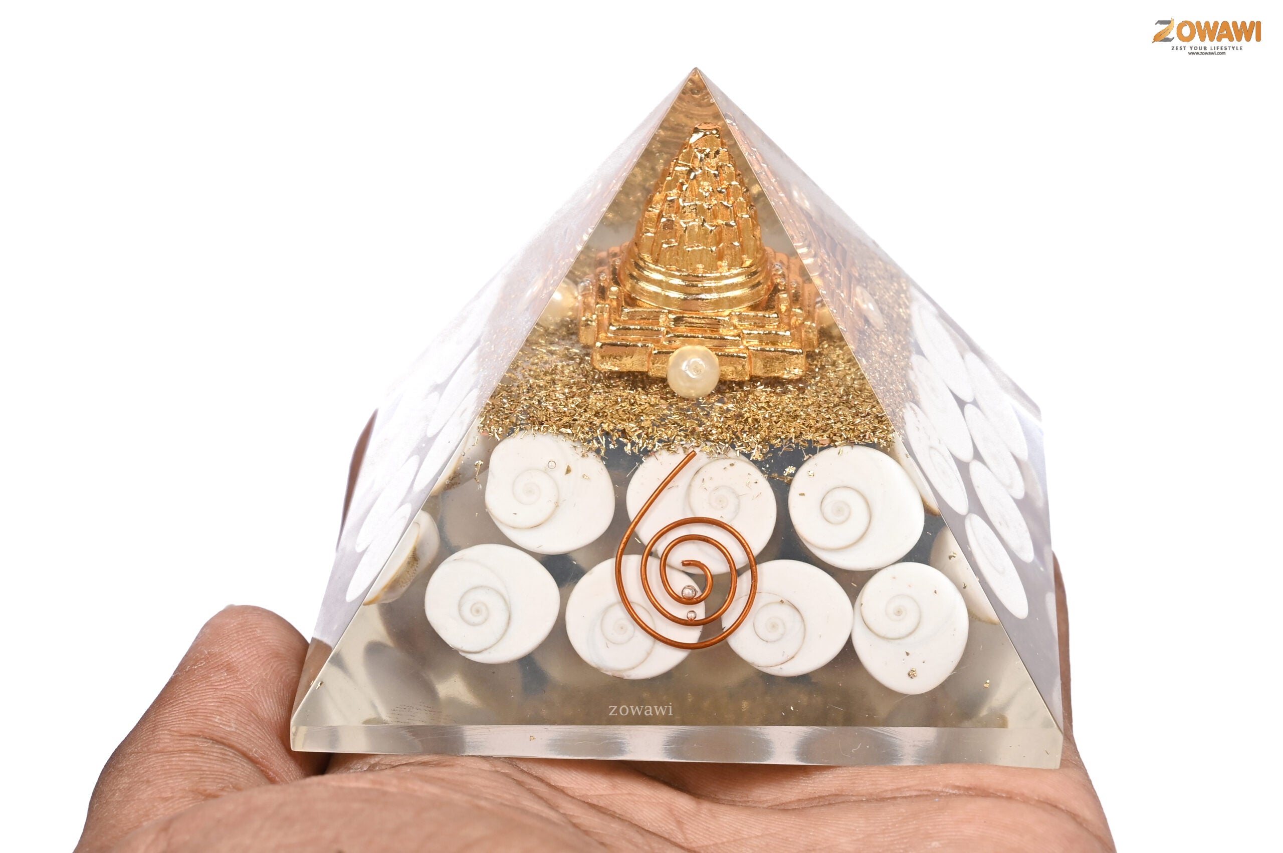Energized Gomti Chakra Orgonite Pyramid