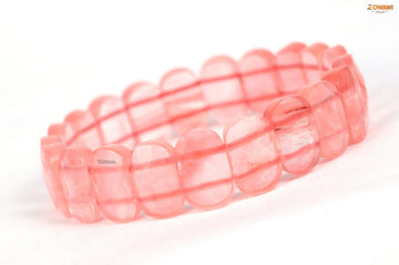 Premium Cherry Quartz Faceted Bracelet