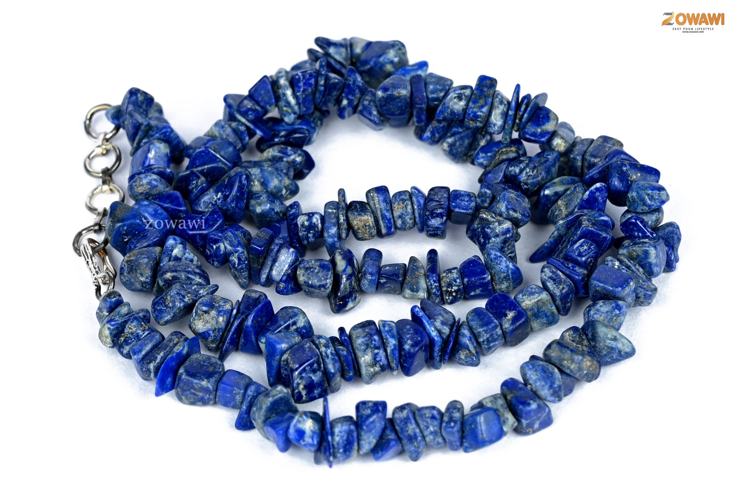 Premium Lapis Chips Necklace For Daily Wear