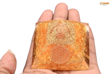 Energized Citrine Orgonite Pyramid