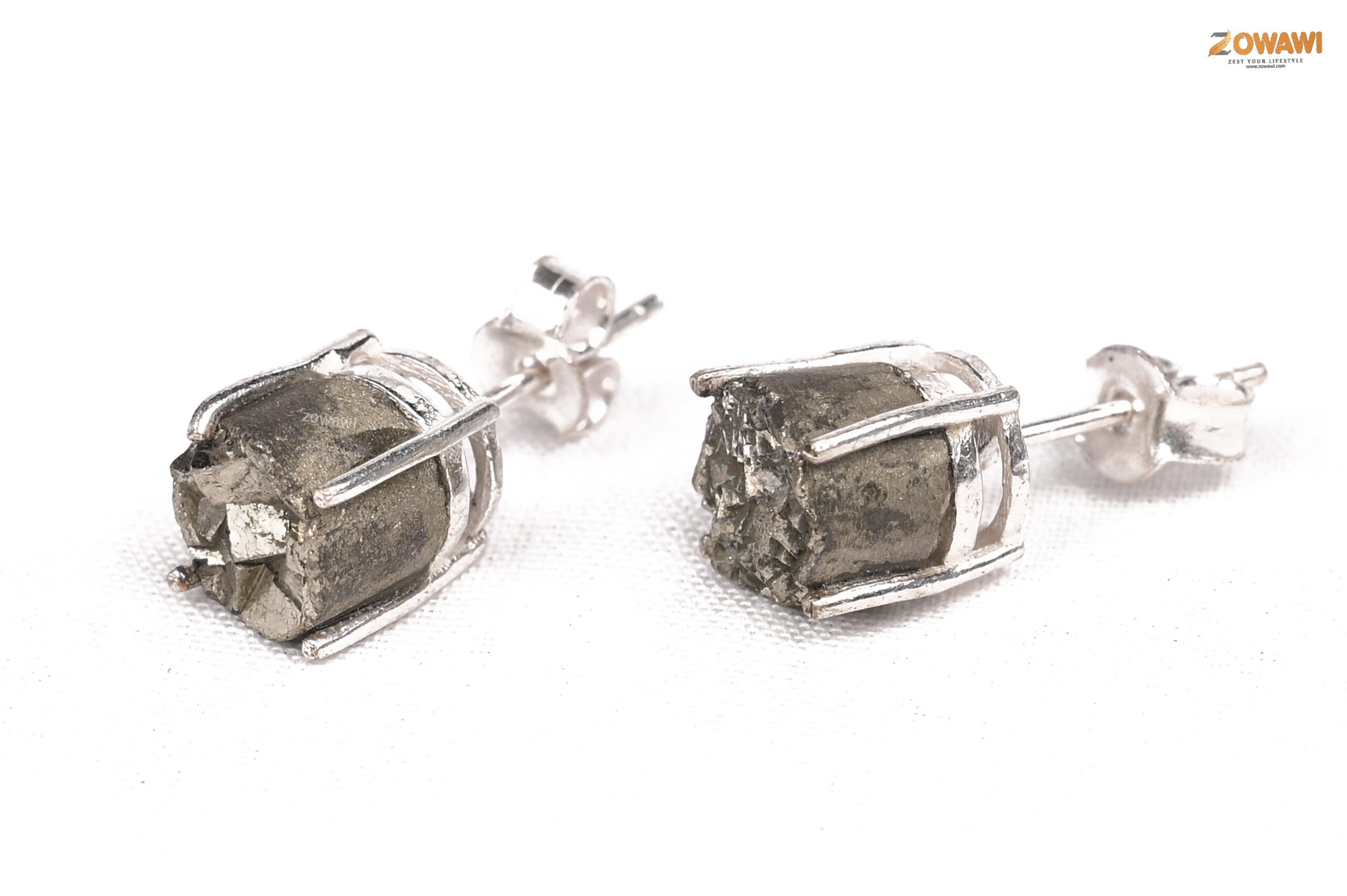 Energized Pyrite Studd Earrings