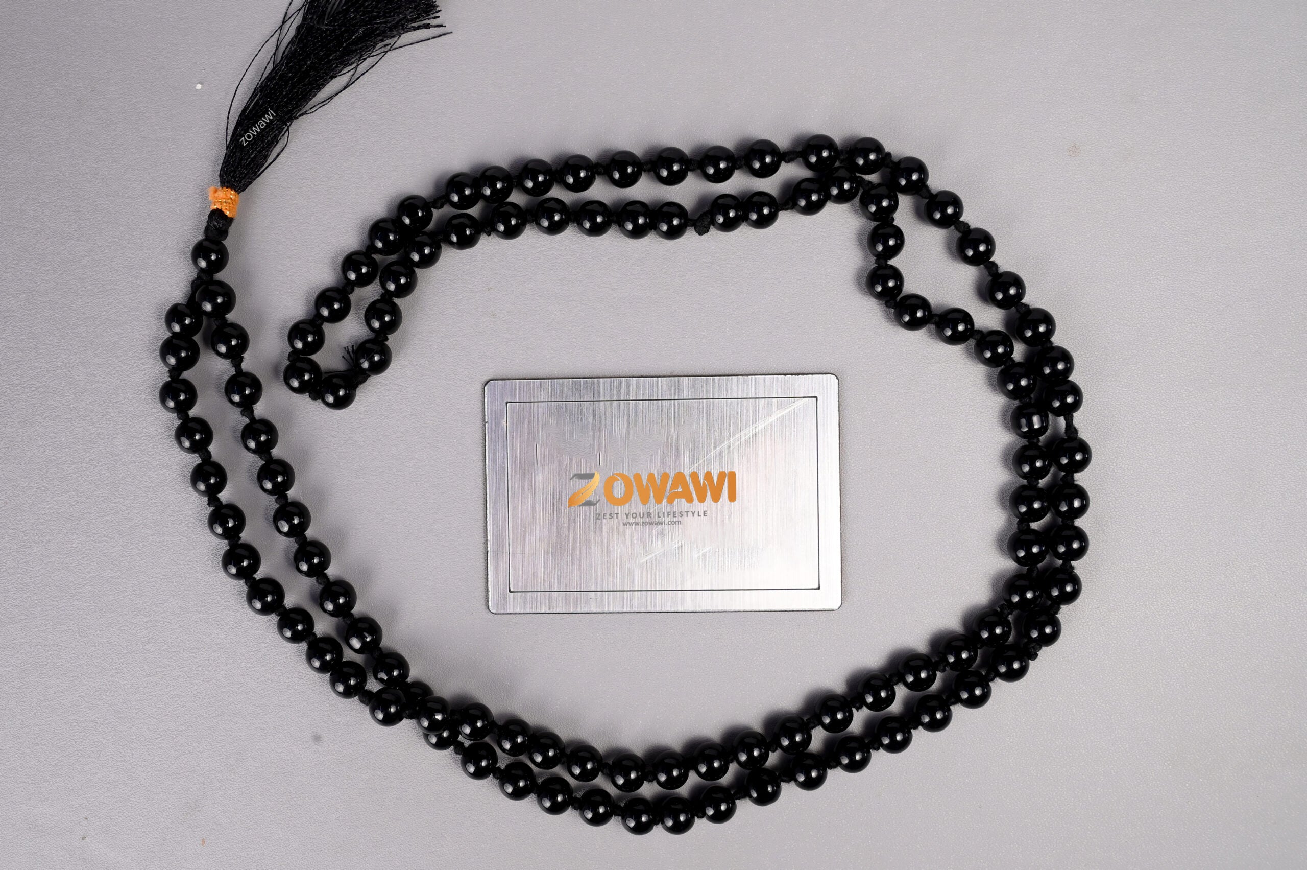 Export Quality Natural Black Obsidian Mala 8mm Beads Size 108+1=109 beads