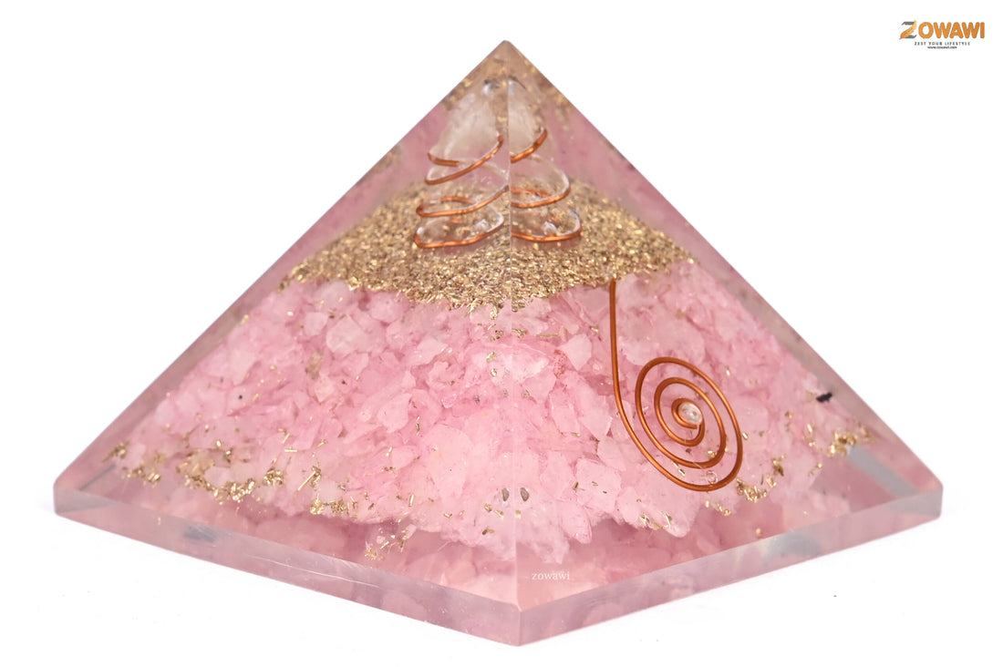 Energized Rose Quartz Orgonite Pyramid